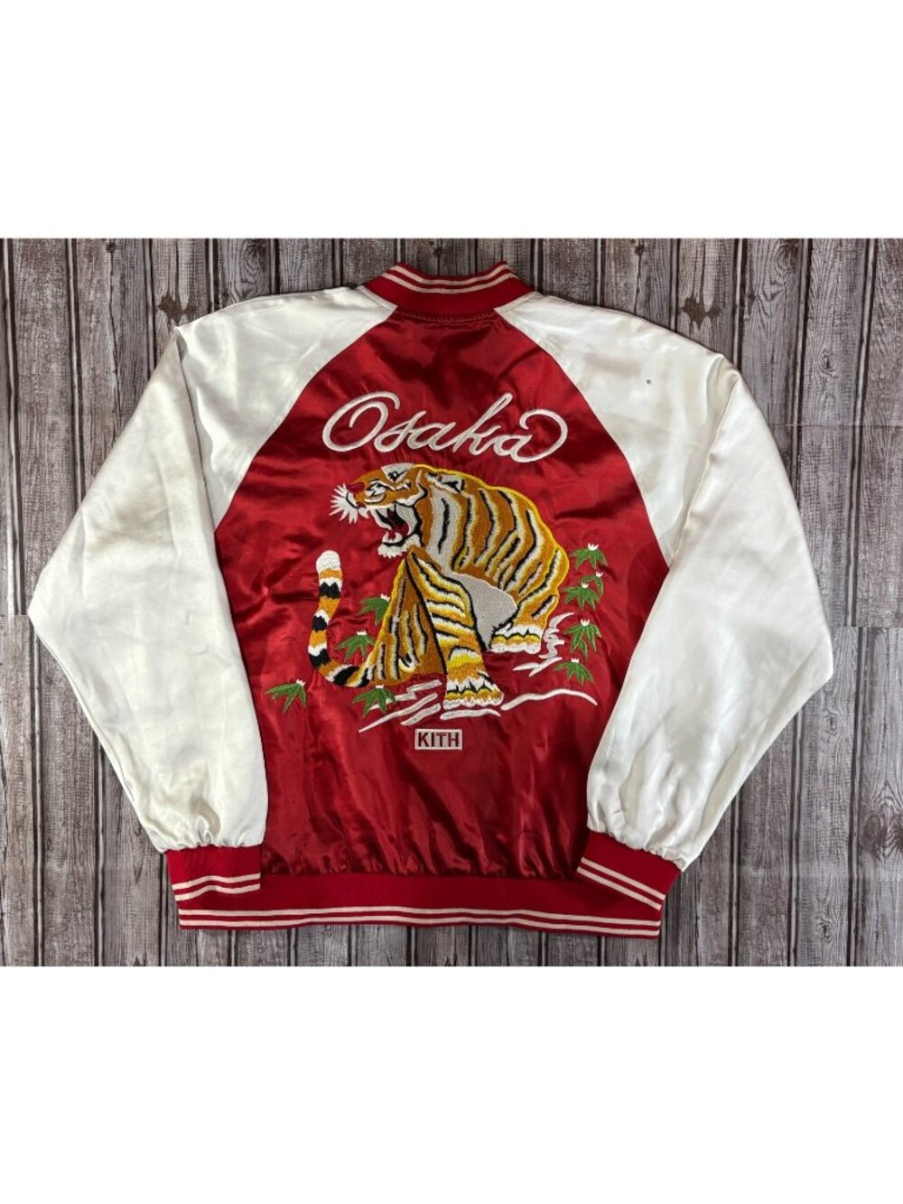 Kith Osaka Souvenir reversible bomber Jacket Size L color green / red / white